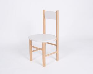 Egyszerű asztal és szék szett - fehér White set - 1x asztal + 1x szék