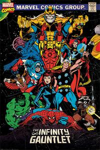 Plakát Marvel Retro - The Infinity Gauntlet, (61 x 91.5 cm)