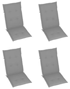 VidaXL 3 db összecsukható tömör akácfa kerti szék párnával