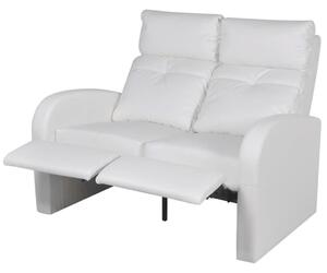 VidaXL 2 személyes fehér, dönthető támlájú, műbőr fotel