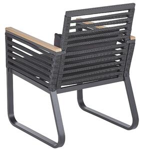 Fekete kerti szék kétdarabos szettben CANETTO
