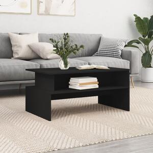 Fekete szerelt fa dohányzóasztal 90 x 55 x 42,5 cm