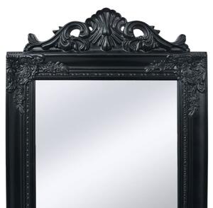 VidaXL Szabadon álló barokk stílusú tükör 160x40 cm fekete