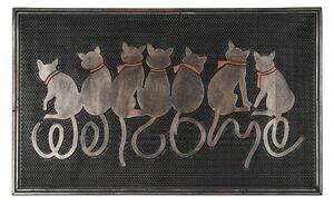 BO-MA Trading Ülő macskák kültéri lábtörlő, 45 x 75 cm