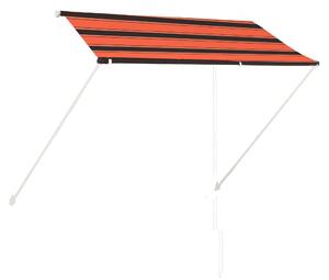 Narancssárga és barna feltekerhető napellenző 250 x 150 cm