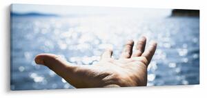 Nyitott tenyerek képe (120x50 cm)