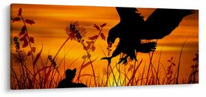 A ragadozó sziluettjének képe (120x50 cm)