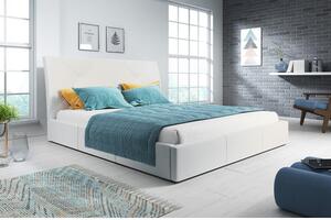 Kárpitozott ágy KARO mérete 180x200 cm Fehér műbőr