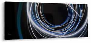 Kék vonalak képe (120x50 cm)