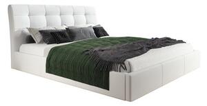 Kárpitozott ágy ADLO mérete 90x200 cm Fehér műbőr