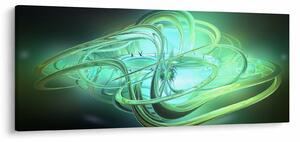 Zöld absztrakció kép (120x50 cm)