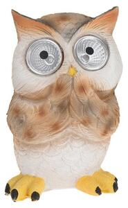 Standing owl szolár lámpa, barna, 9 x 9 x 12,5 cm