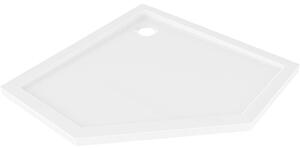 Mexen Flow ötszögletű slim zuhanytálca 80 x 80 cm, fényes fehér - 46P108080