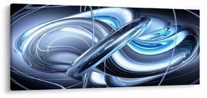 Kék absztrakció képe (120x50 cm)