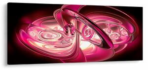 Rózsaszín fraktálos kép (120x50 cm)