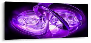 Lila fraktálos kép (120x50 cm)