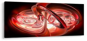 Kép - piros formák (120x50 cm)