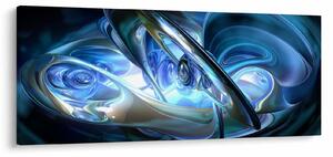 Kék fraktálos kép (120x50 cm)