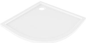 Mexen Flow félköríves slim zuhanytálca 80 x 80 cm, fehér fényes - 46Q108080