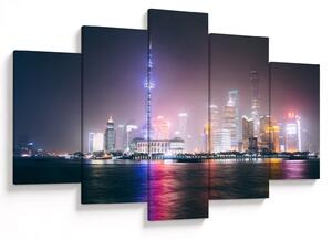 Éjszakai Shanghai képe (150x105 cm)