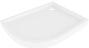 Mexen Flow+ aszimmetrikus félköríves zuhanytálca, jobb oldali 100 x 90 cm, fehér fényes - 46Q109010RH