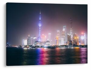 Éjszakai Shanghai képe (70x50 cm)