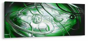 Zöld absztrakt kép (120x50 cm)