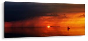 Vitorlás naplementekor (120x50 cm)