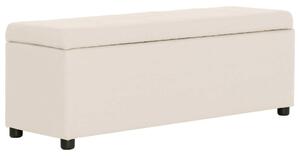 Krémszínű poliészter pad tárolórekesszel 116 cm