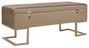 Bézs bársonypad tárolórekesszel 105 cm