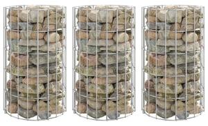 3 db kör alakú horganyzott acél gabion magaságyás Ø30 x 50 cm