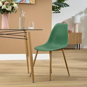Étkezőszék, műanyag - fém, zöld - SKAGEN BASIC
