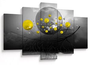 Kép- sárga absztrakt gömbök (150x105 cm)