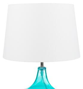 Fehér és kék üveg asztali lámpa 42 cm ERZEN