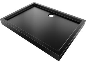 Mexen Flow+ téglalap alakú zuhanytálca 100 x 90 cm, fekete matt - 46R709010H