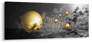 Okker gömbök képe (120x50 cm)