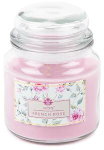 Arome nagy illatgyertya üvegpohárban, French Rose, 424 g
