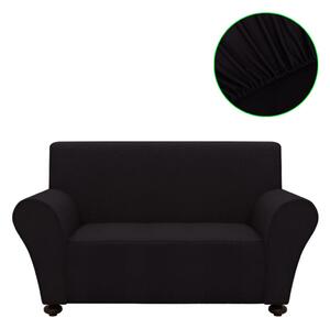 VidaXL 131080 Stretch Couch Slipcover Black Polyester Jersey