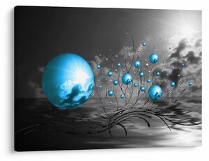 Sötétkék gömbök képe (70x50 cm)