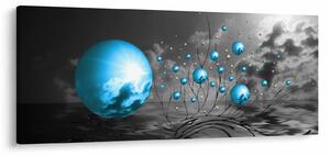 Sötétkék gömbök képe (120x50 cm)