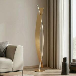 Állólámpa Lucande, Marija, dimmable, Arany / Sárgaréz, Nappali, Fém, Modern