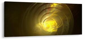 Sárga absztrakt spirál képe (120x50 cm)