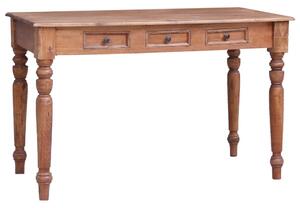 Tömör mahagóni fa íróasztal fiókokkal 117 x 57 x 75 cm