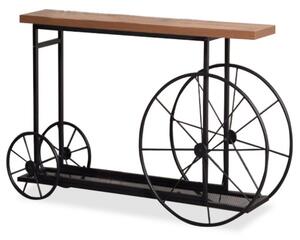 Asztalka Bike, fekete, 148x28x85 cm
