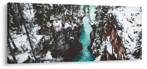 Kép - hegyi folyó télen (120x50 cm)