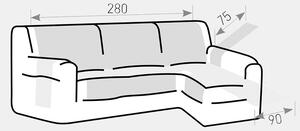 Moorea bútorhuzat sarokkanapéra, szürke - jobb oldali szürke 40x50 cm