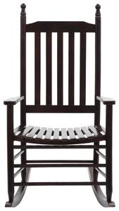 VidaXL barna nyárfa hintaszék ívelt ülőfelülettel