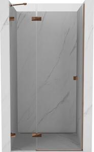 Mexen Lunar zuhanyajtó nyiló bal 125 cm, átlátszó, rózsaarany - 834-125-000-60-00-L