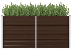 VidaXL barna kerti magaságyás horganyzott acélból 160 x 80 x 77 cm