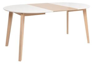 Asztal E276, Szín: Fehér + Sonoma tölgy + Fényes fa